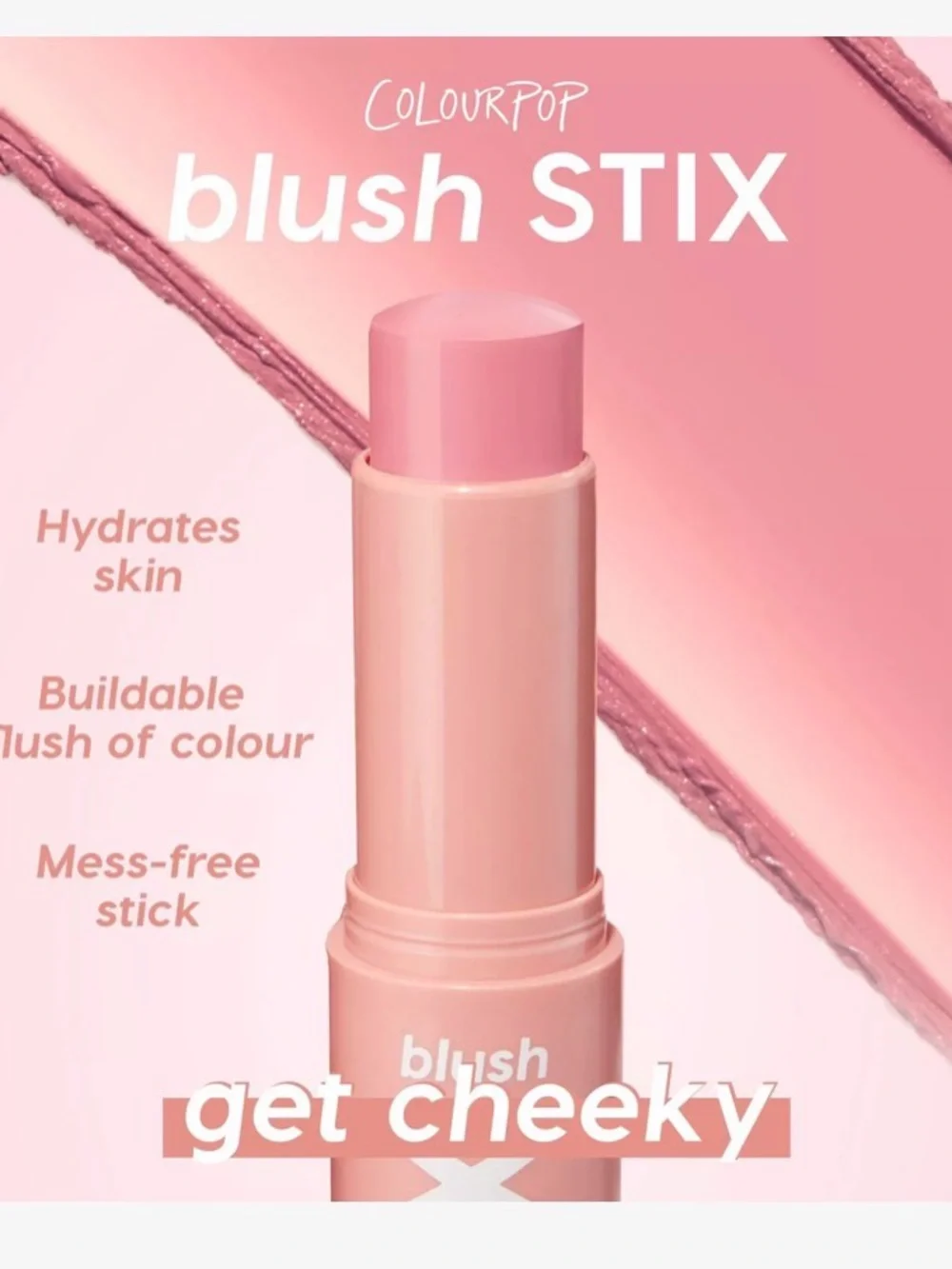 ColourPop UNDER PRESSURE Blush STIX in Peachy Coral